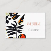 Schwarz-orange-Pflanze Visitenkarte (Vorderseite)