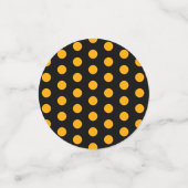 Schwarz Orange Polka Dot Pattern Halloween-Party Konfetti (Klein Vorderseite)