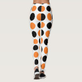 Schwarz-Orange-Polka-Punkte Leggings (Rückseite)