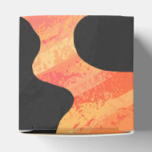 Schwarz-Orange-Print, Monogram-Kuh Geschenkschachtel (Oben)