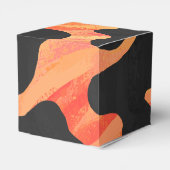 Schwarz-Orange-Print, Monogram-Kuh Geschenkschachtel (Rückseite)