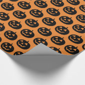 Schwarz-Orange-Pumpkin-Muster Geschenkpapier (Ecke)