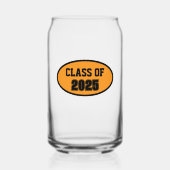 Schwarz-Orange-Schulfarben-Jahr Dosenglas (Vorderseite)