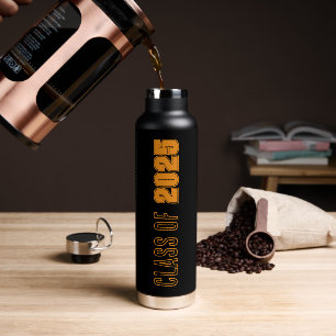 Schwarz-Orange-Schulfarben-Jahr Trinkflasche