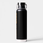 Schwarz-Orange-Schulfarben-Jahr Trinkflasche (Rückseite)