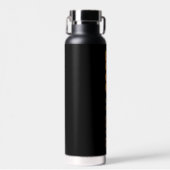 Schwarz-Orange-Schulfarben-Jahr Trinkflasche (Vorne)