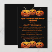 Schwarz-Orange Spooktacular Kürbis Halloween Einladung (Vorne/Hinten)