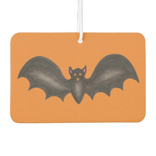 Schwarz Orange Spooky Flying Bat Happy Halloween Autolufterfrischer
