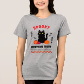 Schwarz-Orange-Streetwear - Illustratives Hallowee Tri-Blend Shirt (Vorderseite)