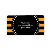 Schwarz-Orange-Streifen Adressaufkleber (Vorne)