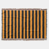 Schwarz-orange Streifen Decke (Vorderseite)