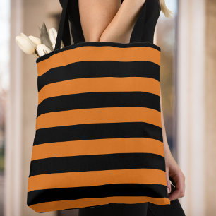 Schwarz-Orange-Streifen Inspiriert Tasche