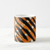 Schwarz-Orange-Streifenmuster Kaffeetasse (Mittel)