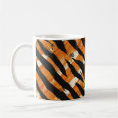 Schwarz-Orange-Streifenmuster Kaffeetasse (Links)