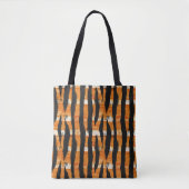 Schwarz-Orange-Streifenmuster Tasche (Vorderseite)