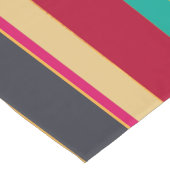 Schwarz-Orange und Rote Streifen Kurzer Tischläufer (Ecke)