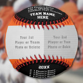 Schwarz, Orange, Weiß, Custom Baseball Ball, oder 