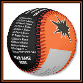 Schwarz, Orange, Weiß, Custom Baseball Ball, oder 