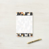 Schwarz-Orange-weiße Katzen Post-it Klebezettel (Auf Schreibtisch)
