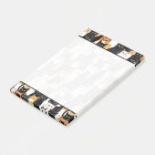 Schwarz-Orange-weiße Katzen Post-it Klebezettel (angewinkelt)