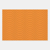 Schwarz-Orange-Wellenmuster Geschenkpapier Set (Vorderseite)