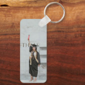 Schwarz & orange zweifarbige SENIOREN in Scheiben  Schlüsselanhänger (Rückseite)