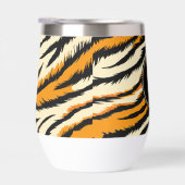 Schwarz-orangefarbenes Tiger-Muster-Monogramm (Rechts)
