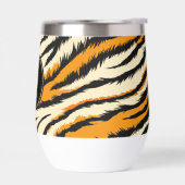 Schwarz-orangefarbenes Tiger-Muster-Monogramm (Links)