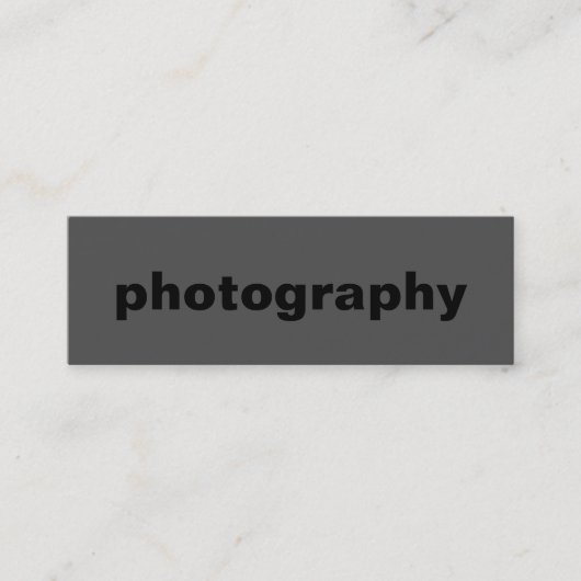 Schwarz-Out-Graue Standard-Visitenkarte in magerem Mini Visitenkarte (Vorderseite)