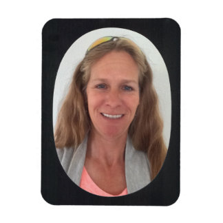 Schwarz-Oval-Foto Magnet