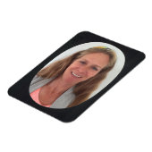Schwarz-Oval-Foto Magnet (Linke Seite)