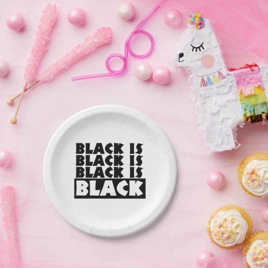 Schwarz Pappteller (Party)