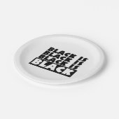 Schwarz Pappteller (Schrägansicht)