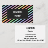 Schwarz-Pastellfarben-Schnittmuster-Visitenkarte Visitenkarte (Vorne/Hinten)