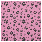 Schwarz-Paw-Druck auf Rosa Stoff (Muster)