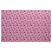 Schwarz-Paw-Druck auf Rosa Stoff (Fat Quarter (45,7 x 55,9 cm))