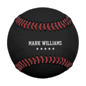 Schwarz personalisiert baseball (Rückseite)