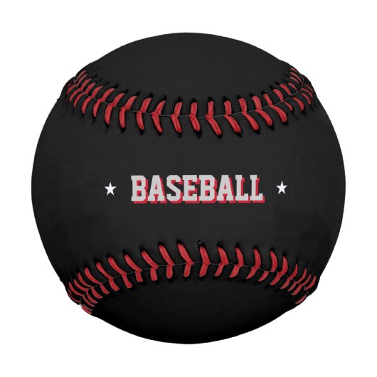 Schwarz personalisiert baseball (Vorderseite)