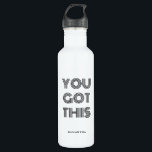 Schwarz Personalisiert, DU GOT DIESE Motivierend Edelstahlflasche<br><div class="desc">Schwarz Personalisiert GOT DU DIES Motivierend</div>