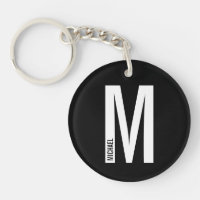 Schwarz, Personalisiert, fett, Monogramm und Name