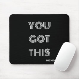 Schwarz Personalisiert GOT DU DIES Motivierend Mousepad
