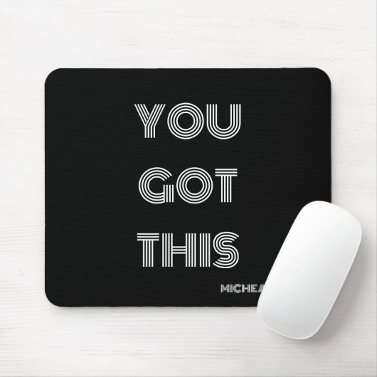 Schwarz Personalisiert GOT DU DIES Motivierend Mousepad (Mit Mouse)