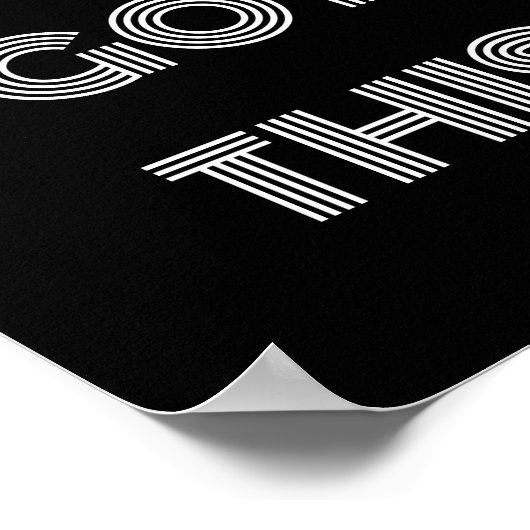 Schwarz Personalisiert GOT DU DIES Motivierend Poster (Ecke)