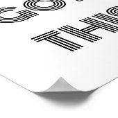 Schwarz Personalisiert GOT DU DIES Motivierend Poster (Ecke)