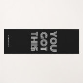 Schwarz Personalisiert GOT DU DIES Motivierend Yogamatte (Vorderseite (Horizontal))