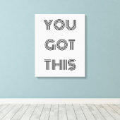 Schwarz Personalisiert, GOT SIE DIESES Motivierend Leinwanddruck (Insitu (Holzboden))