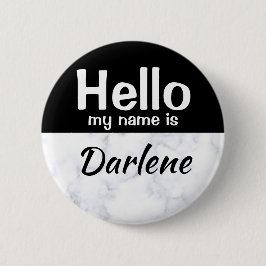 Schwarz Personalisiert hallo mein Name ist benutze Button