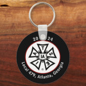 Schwarz-Personalisiert-High-School-Klasse 2023 Schlüsselanhänger (Vorderseite)