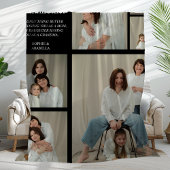 Schwarz Personalisiert Moderne Mama | 6 FOTO Fleecedecke