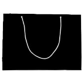 Schwarz-Personalisiert-Monogramm und Name Große Geschenktüte (Rückseite)